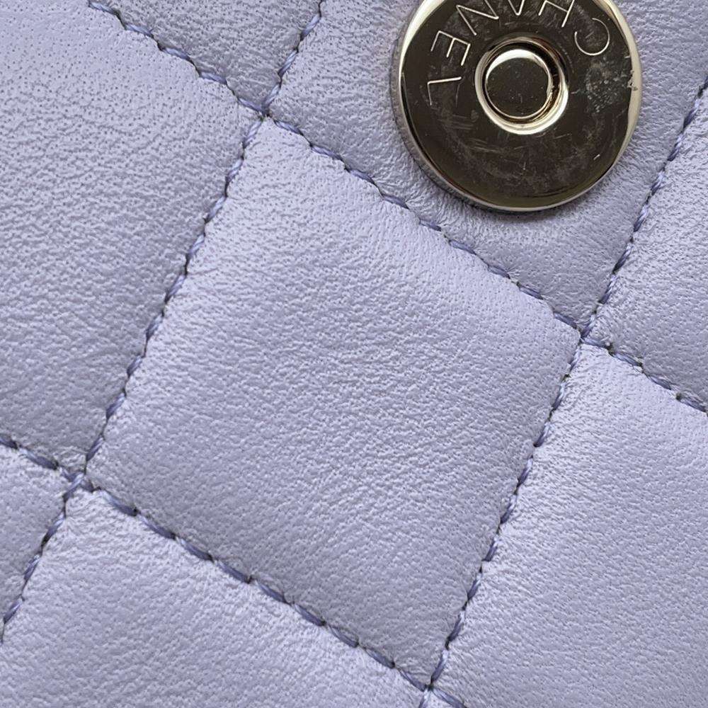 CHANEL Matelasse ribbon 2way belt bag PurpleAP2427 Lambskin