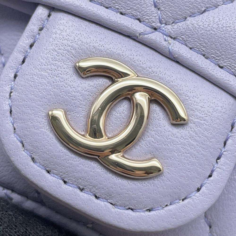 CHANEL Matelasse ribbon 2way belt bag PurpleAP2427 Lambskin