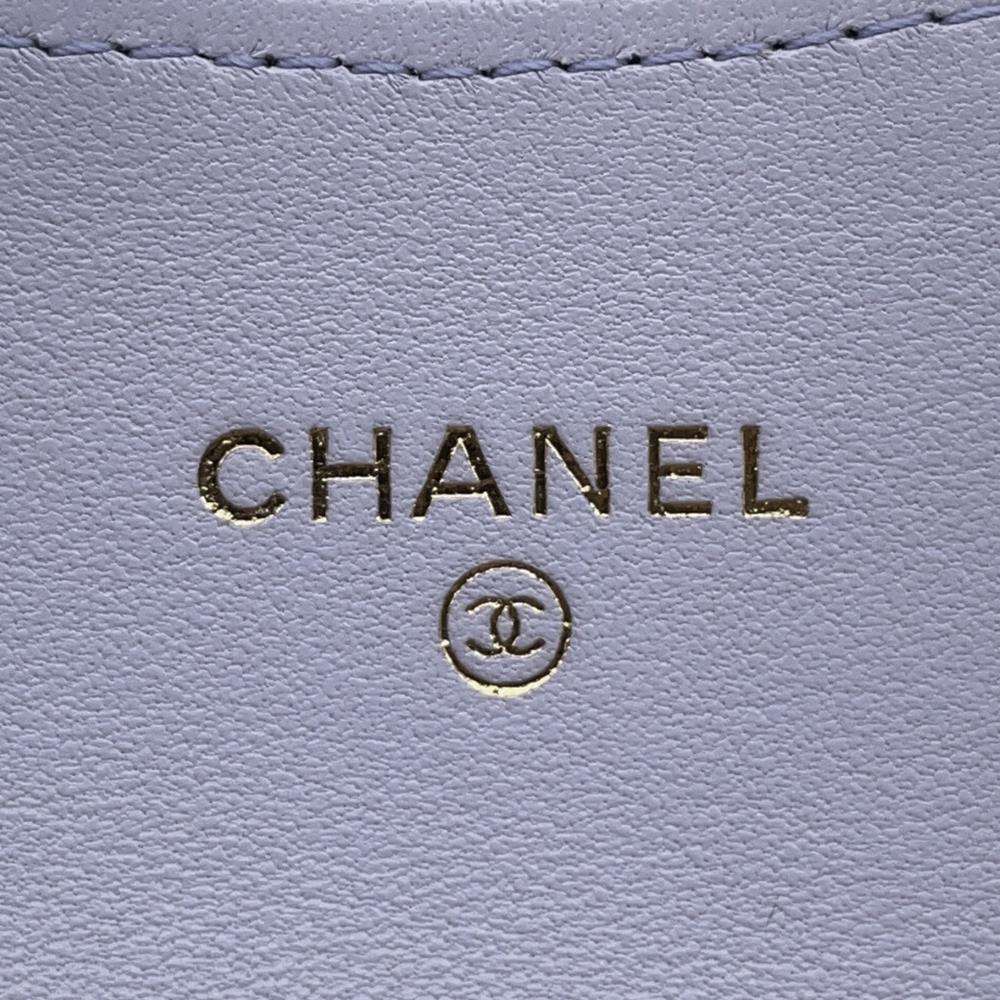 CHANEL Matelasse ribbon 2way belt bag PurpleAP2427 Lambskin