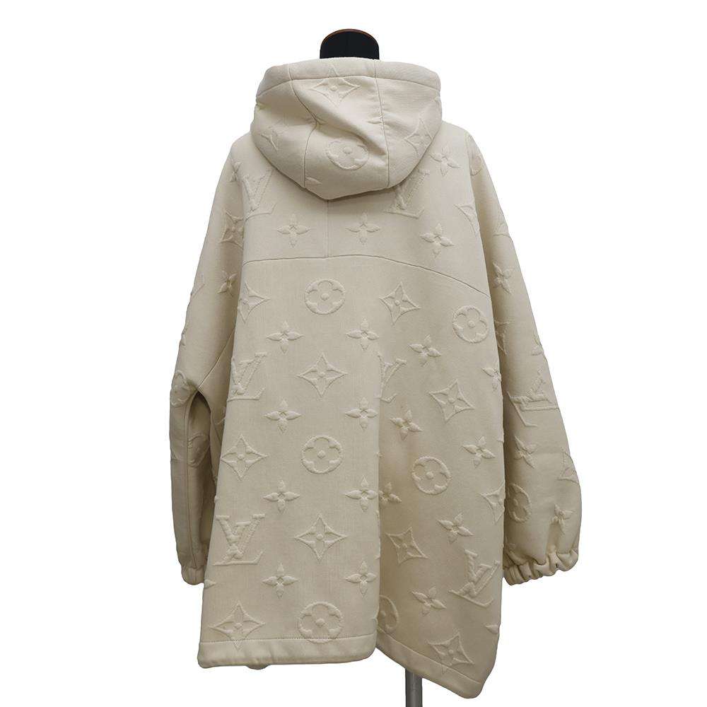 LOUIS VUITTON 3D Monogram Hooded Jacket Size XS Ivory1AC0WQ Cotton73% Nylon23%