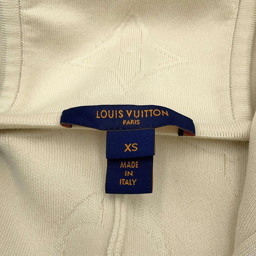 LOUIS VUITTON 3D Monogram Hooded Jacket Size XS Ivory1AC0WQ Cotton73% Nylon23%