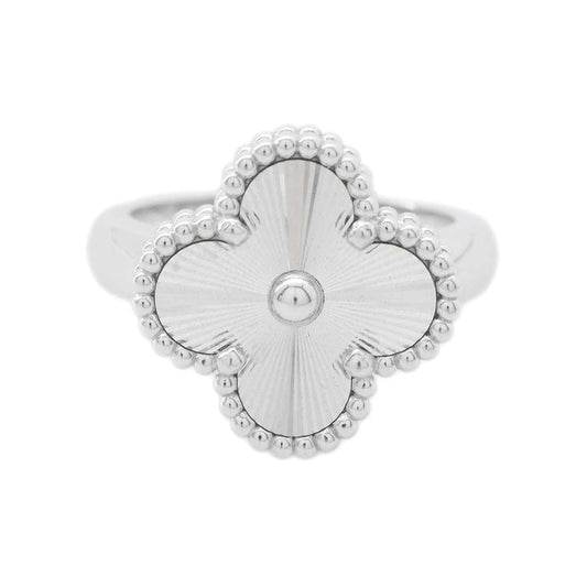 Van Cleef & Arpels Vintage Alhambra Ring Size 47/#7 SilverVCARP9XI47 18K White Gold