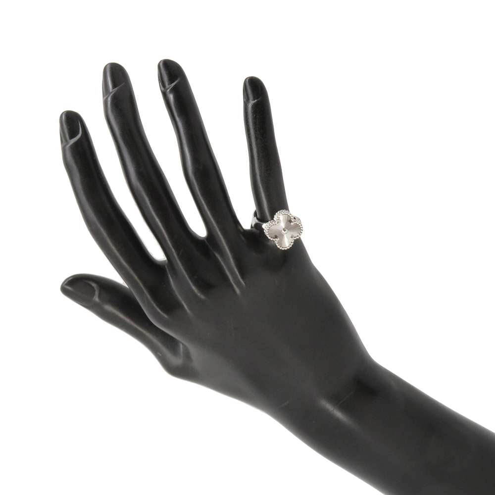 Van Cleef & Arpels Vintage Alhambra Ring Size 47/#7 SilverVCARP9XI47 18K White Gold