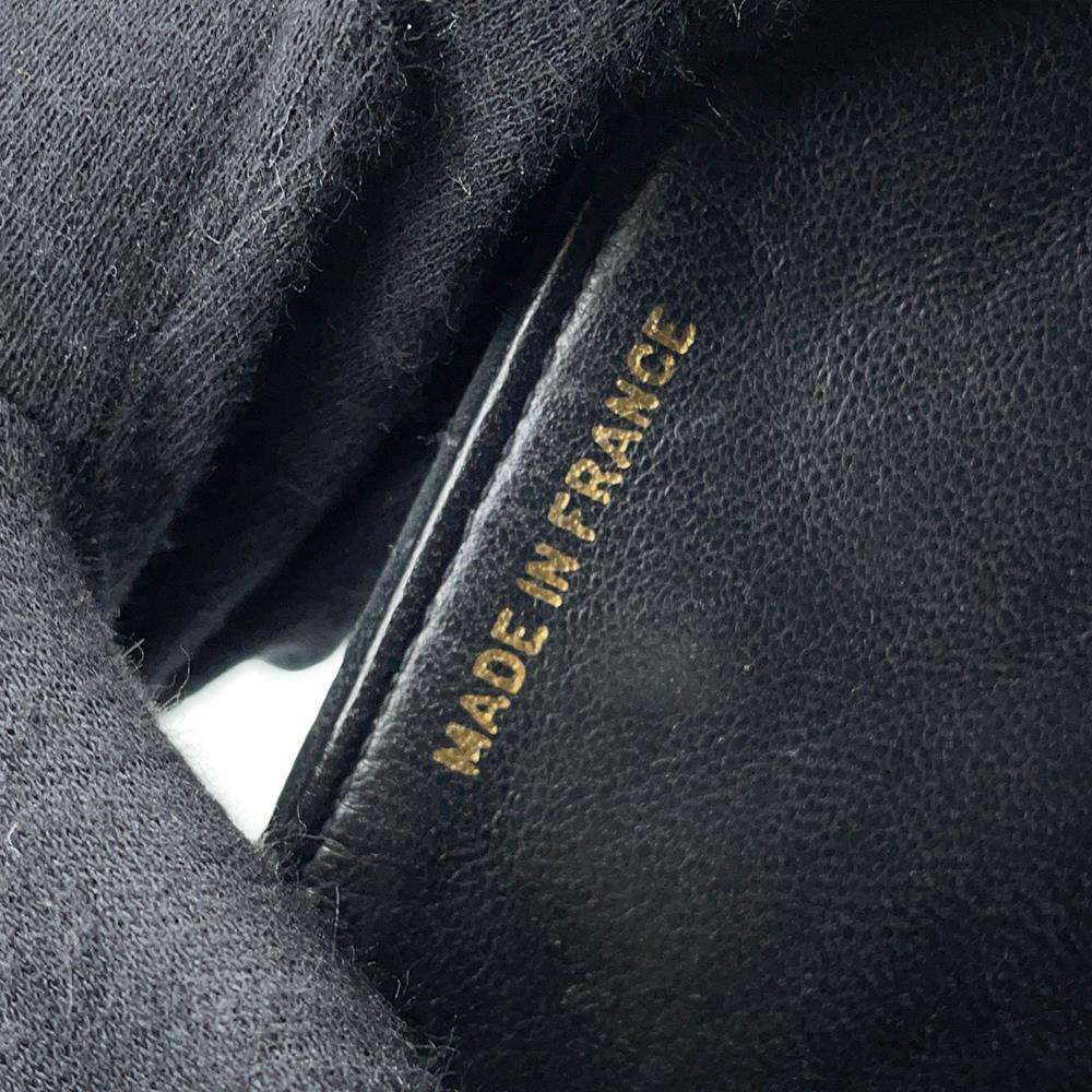 CHANEL Matelasse Single Flap ChainShoulder Bag Black suede Size 20