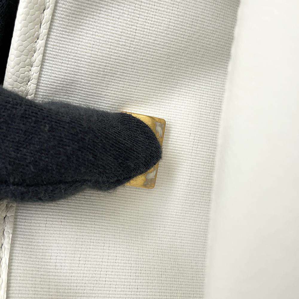 CHANEL Matelasse 2WAY ChainShoulder Bag WhiteAS3652 Caviar Leather