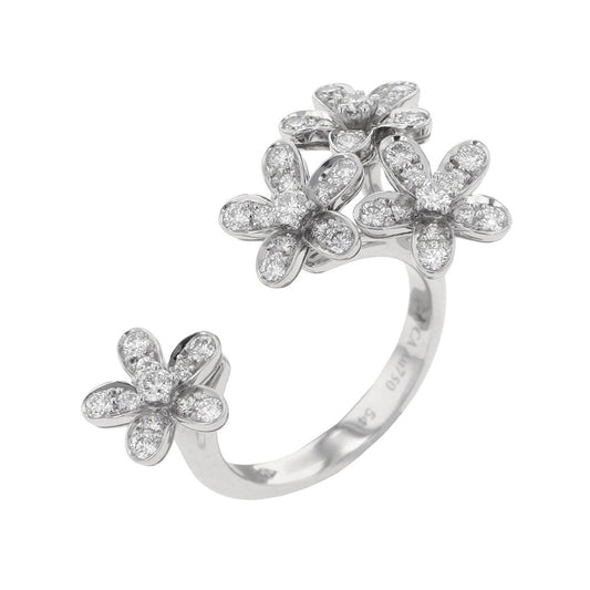 Van Cleef & Arpels Socrates Entre Le Door Ring Size 54/#14VCARB14554/VCARB14500 18K White Gold