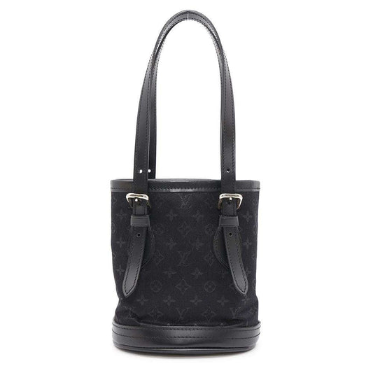 LOUIS VUITTON Little bucket NoirM92144 Monogram Satin