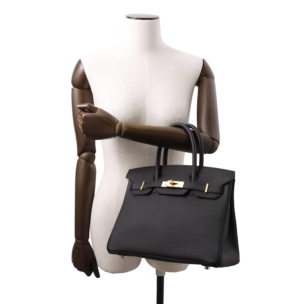 HERMES Birkin Black Togo Leather Size 30