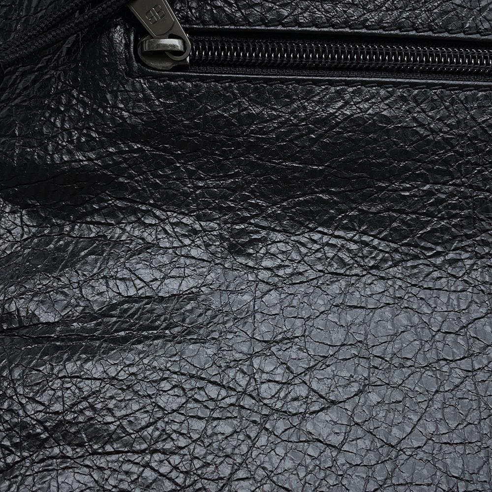 BALENCIAGA Logo Clutch Bag Black535334 Leather