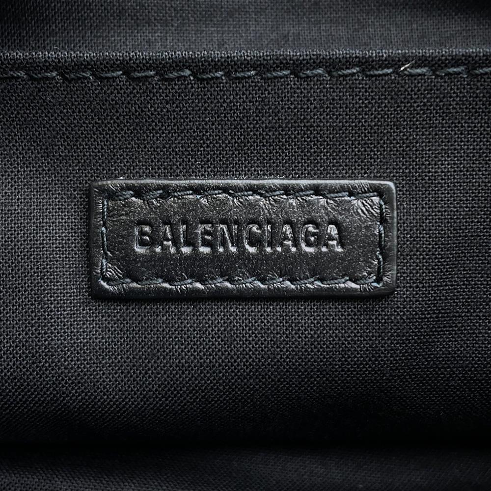 BALENCIAGA Logo Clutch Bag Black535334 Leather
