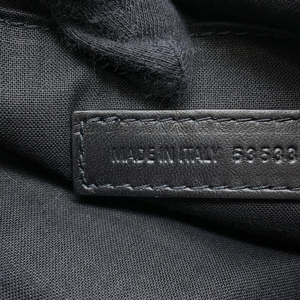 BALENCIAGA Logo Clutch Bag Black535334 Leather