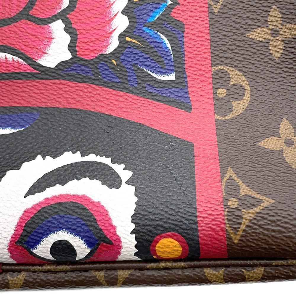 LOUIS VUITTON Neverfull_Daruma 2018 Japan Limited Edition Brown/MulticolorM43499 Monogram Kansai Yamamoto 2 Kola Gersquière Size MM