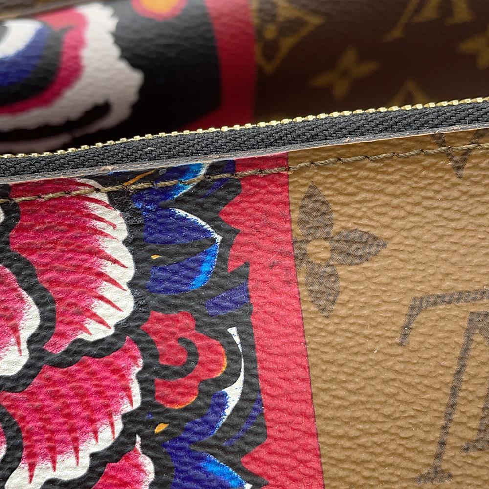 LOUIS VUITTON Neverfull_Daruma 2018 Japan Limited Edition Brown/MulticolorM43499 Monogram Kansai Yamamoto 2 Kola Gersquière Size MM