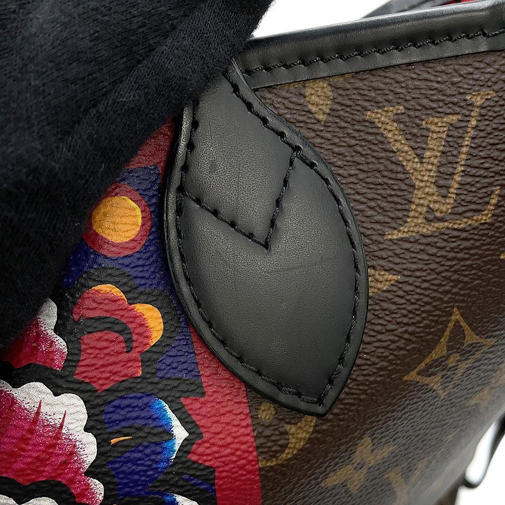 LOUIS VUITTON Neverfull_Daruma 2018 Japan Limited Edition Brown/MulticolorM43499 Monogram Kansai Yamamoto 2 Kola Gersquière Size MM