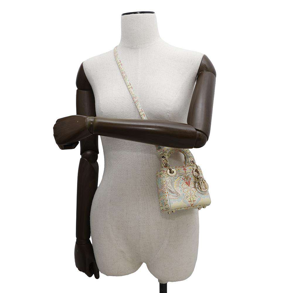 Dior Lady Dior Multicolor Leather Size micro