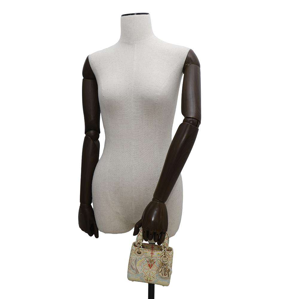 Dior Lady Dior Multicolor Leather Size micro