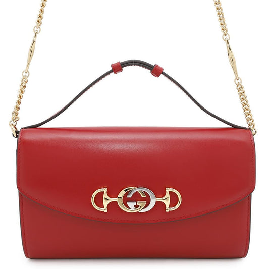 GUCCI Zumi ChainShoulder Red572375 Leather