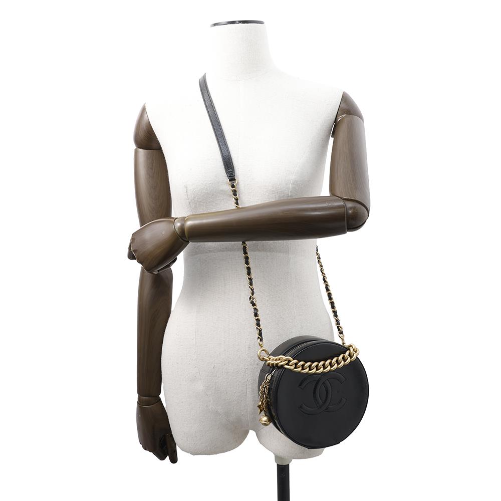 CHANEL CC Logo 2WAYShoulder BlackA91946 Leather