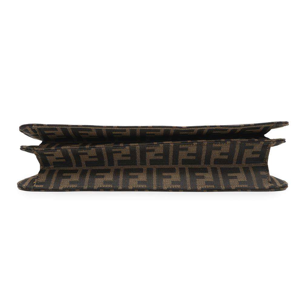 FENDI Zucca Pattern 2WAYBag Brown0914117 Canvas Leather