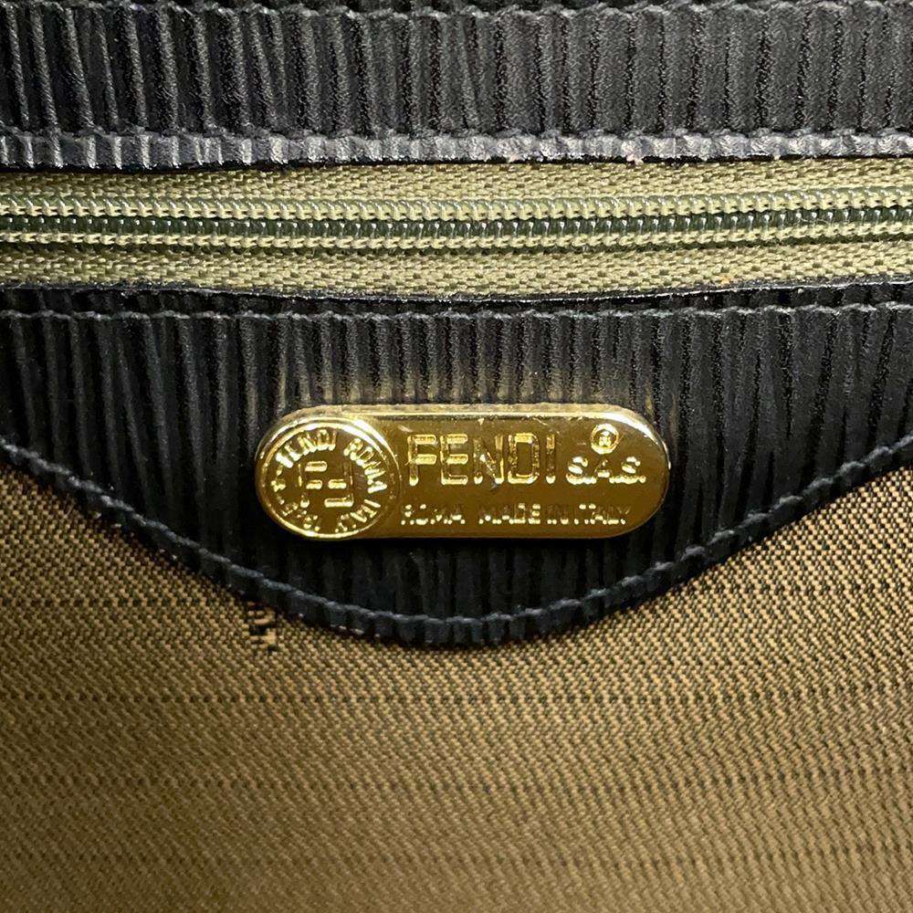 FENDI Zucca Pattern 2WAYBag Brown0914117 Canvas Leather