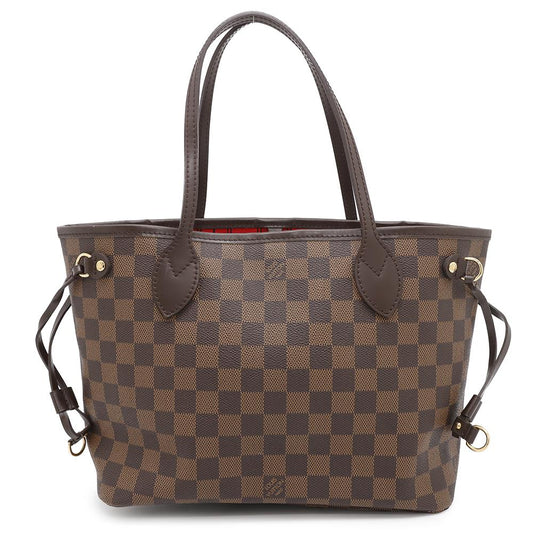 LOUIS VUITTON Neverfull RedN51109 Damier Ebene Canvas Size PM