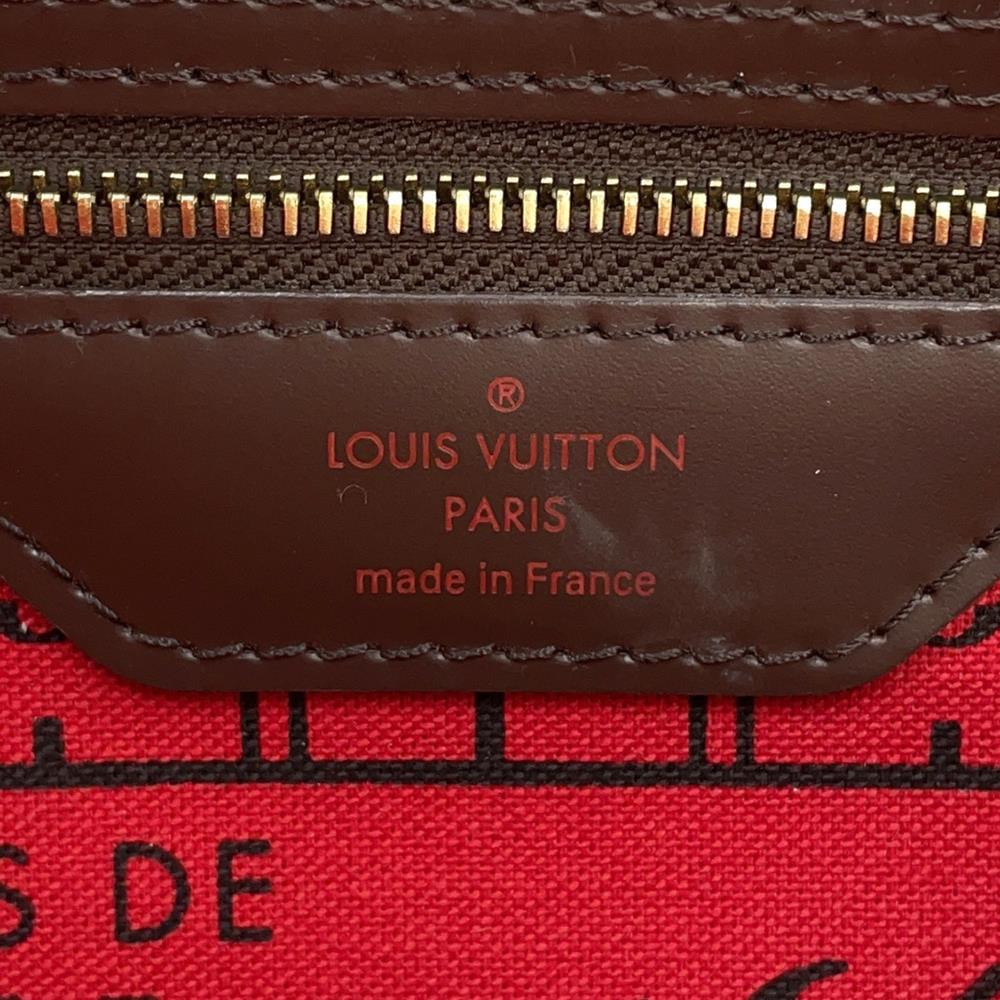 LOUIS VUITTON Neverfull RedN51109 Damier Ebene Canvas Size PM
