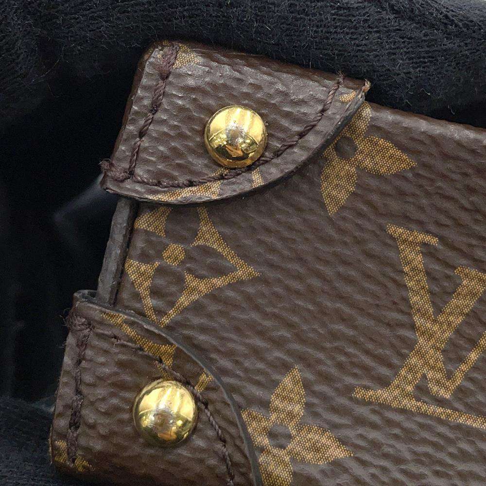 LOUIS VUITTON Pochette Trunk Vertical BrownM67873 Monogram Reverse Canvas