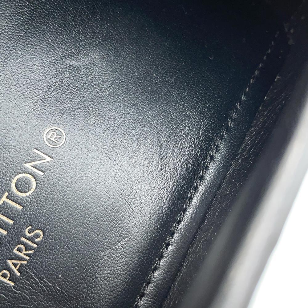LOUIS VUITTON Globe Line Loafers Black1AA723 Calf Leather Size 6.5