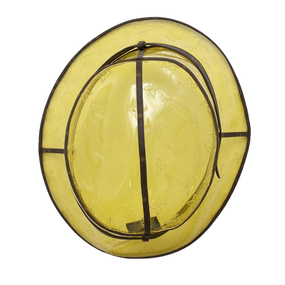 LOUIS VUITTON Hat・Monogram Raincoat Size 60 YellowMP2647 Plastics Monogram