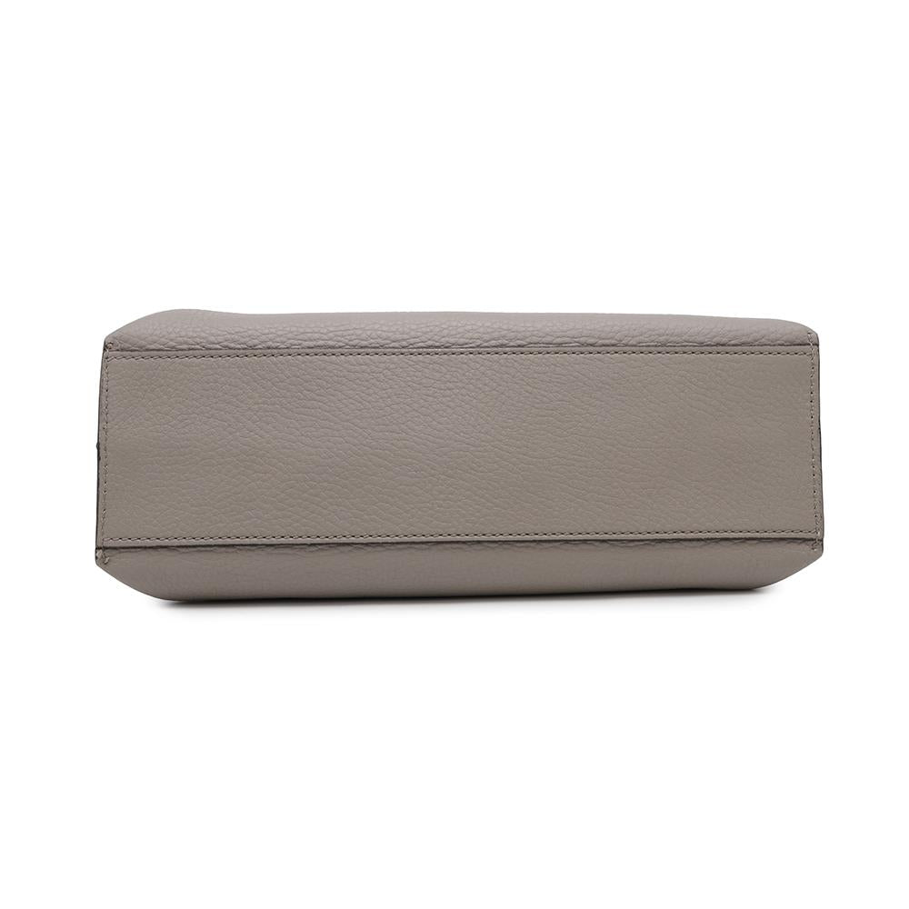 GUCCI Bamboo Daily Top Handle Bag Gray370831 Leather