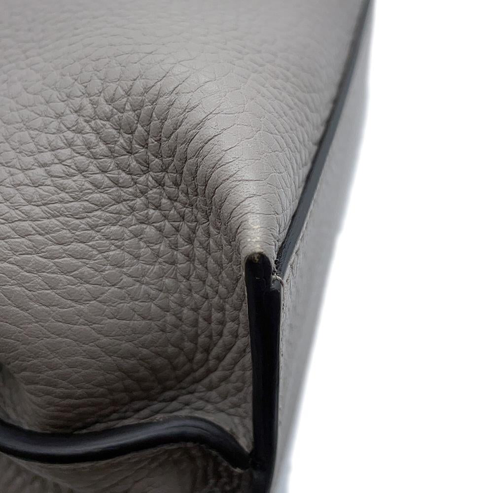 GUCCI Bamboo Daily Top Handle Bag Gray370831 Leather