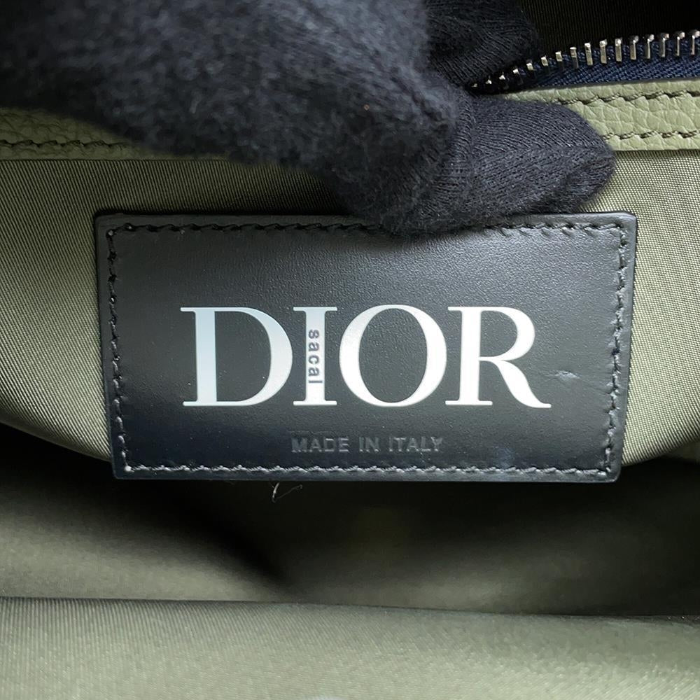 Dior sacai Collaboration 2WAY Saddle Bag Khaki/Black1ADSH198USF Nylon Leather