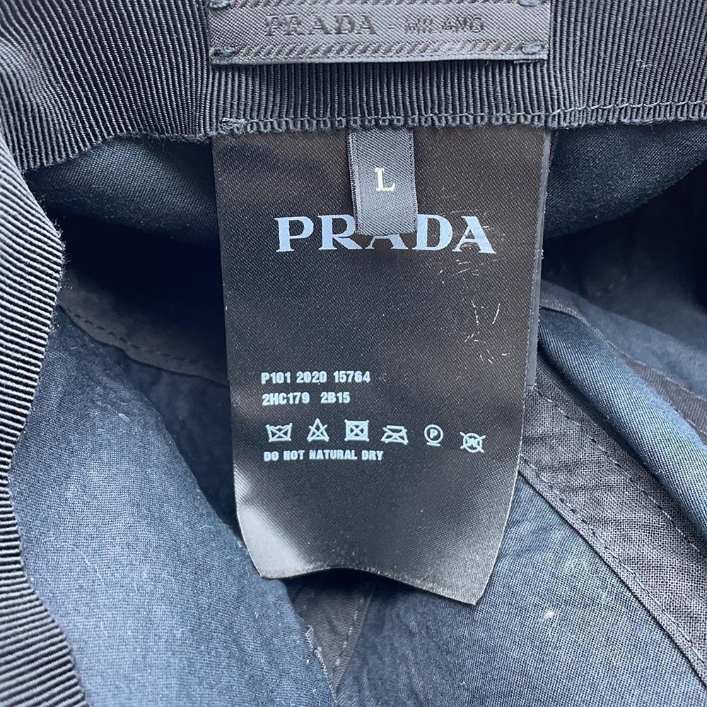 PRADA Baseball cap Size L Black2HC179 Nylon100%