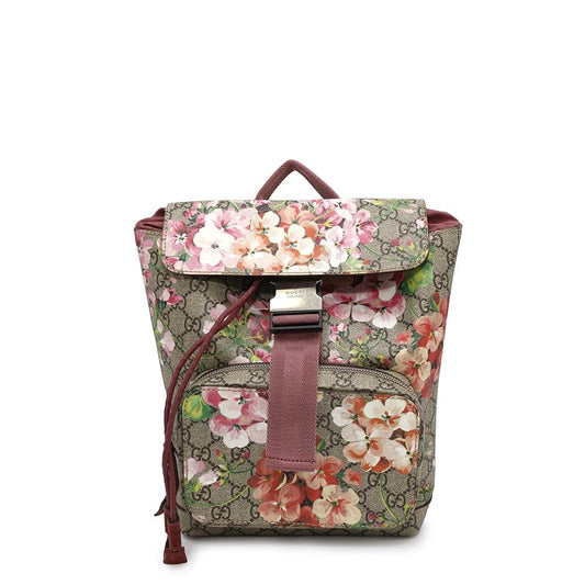 GUCCI GG Blooms Backpack Beige/Pink410544 GG SupremeCanvas