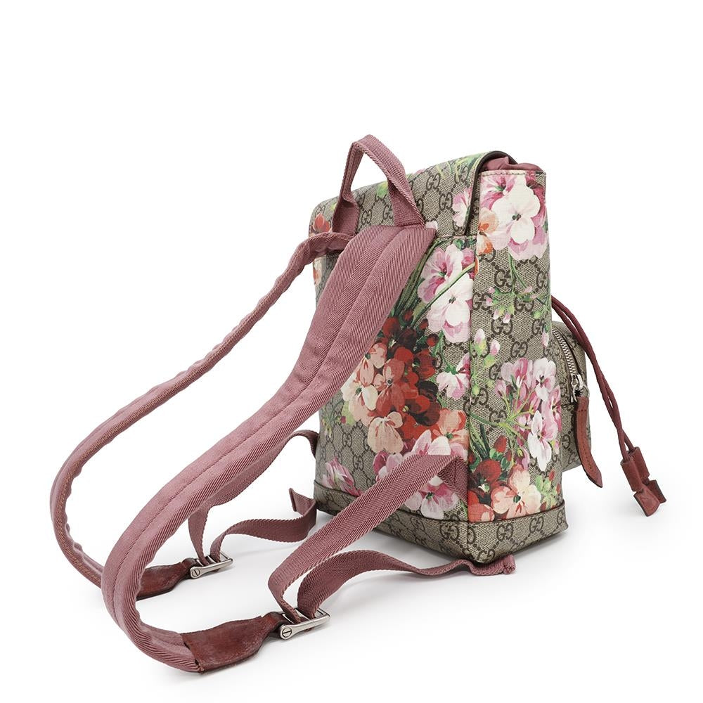 GUCCI GG Blooms Backpack Beige/Pink410544 GG SupremeCanvas