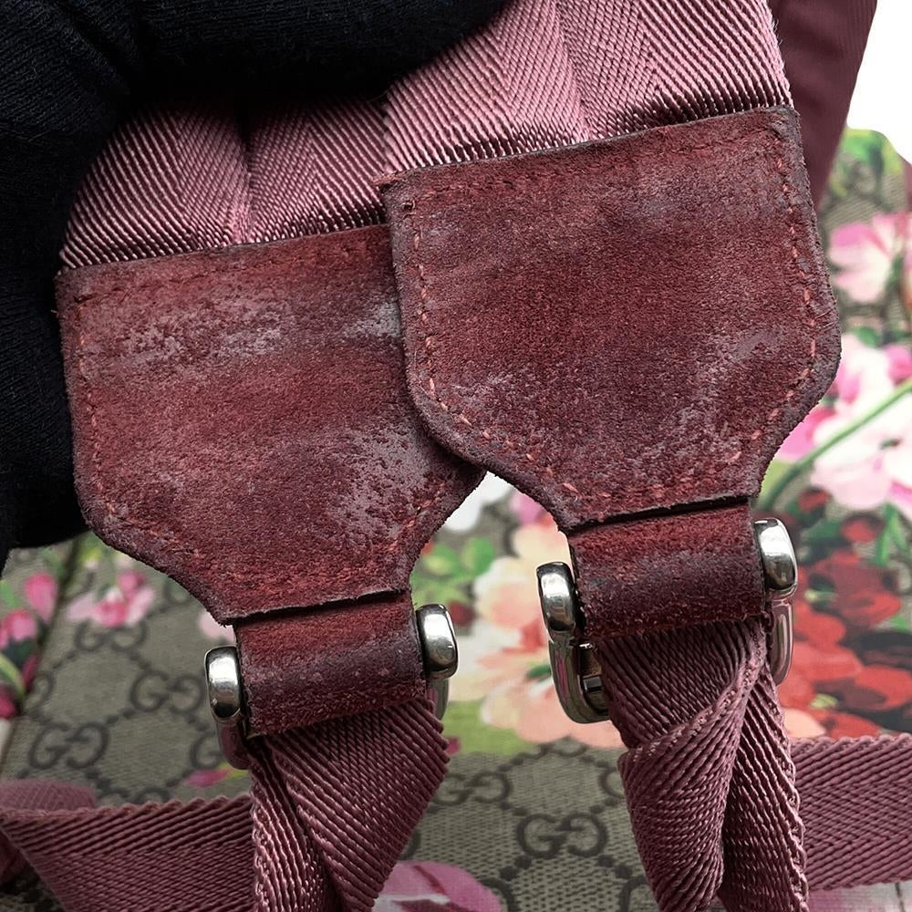 GUCCI GG Blooms Backpack Beige/Pink410544 GG SupremeCanvas