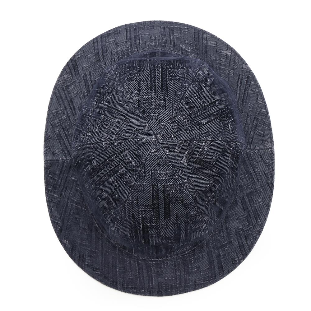 FENDI Zucca Pattern Hat Size M NavyFXQ982 Cotton65% Polyester35%