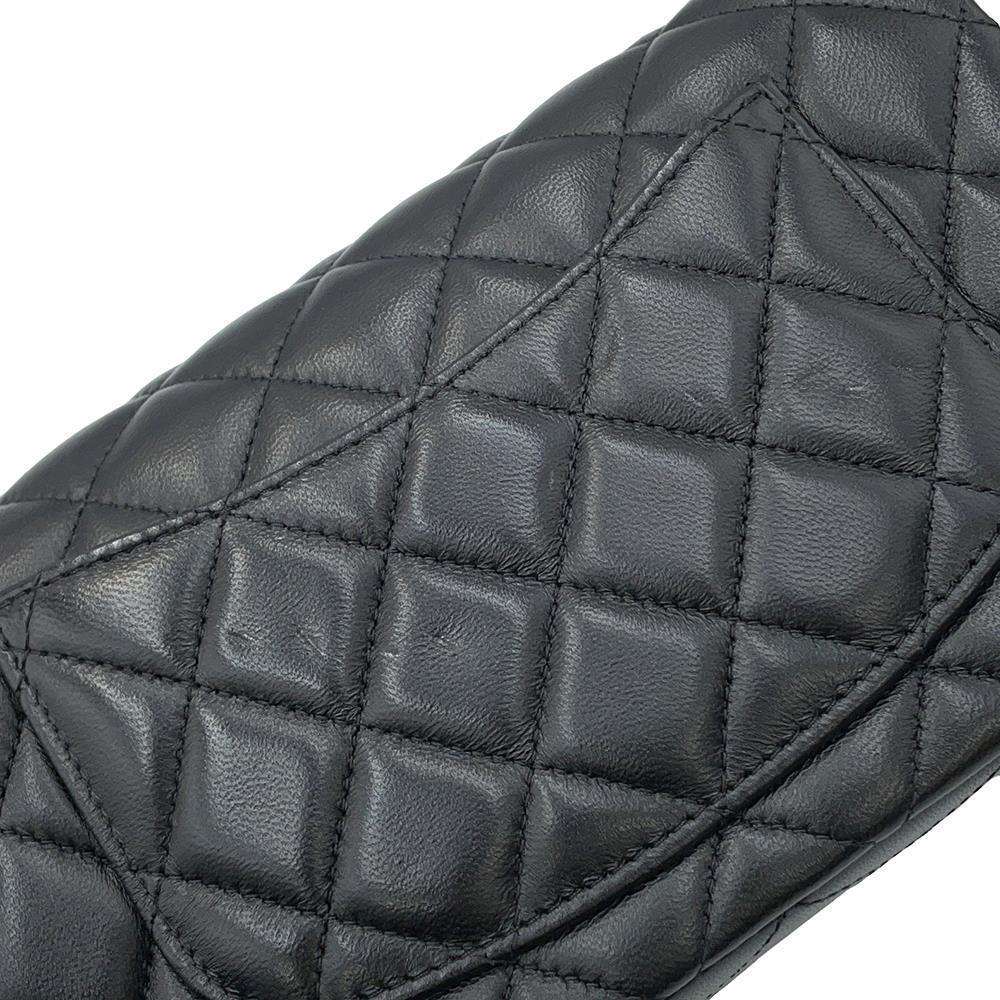 CHANEL Matelasse Mini Classic Handbag BlackA69900 Lambskin Size 20