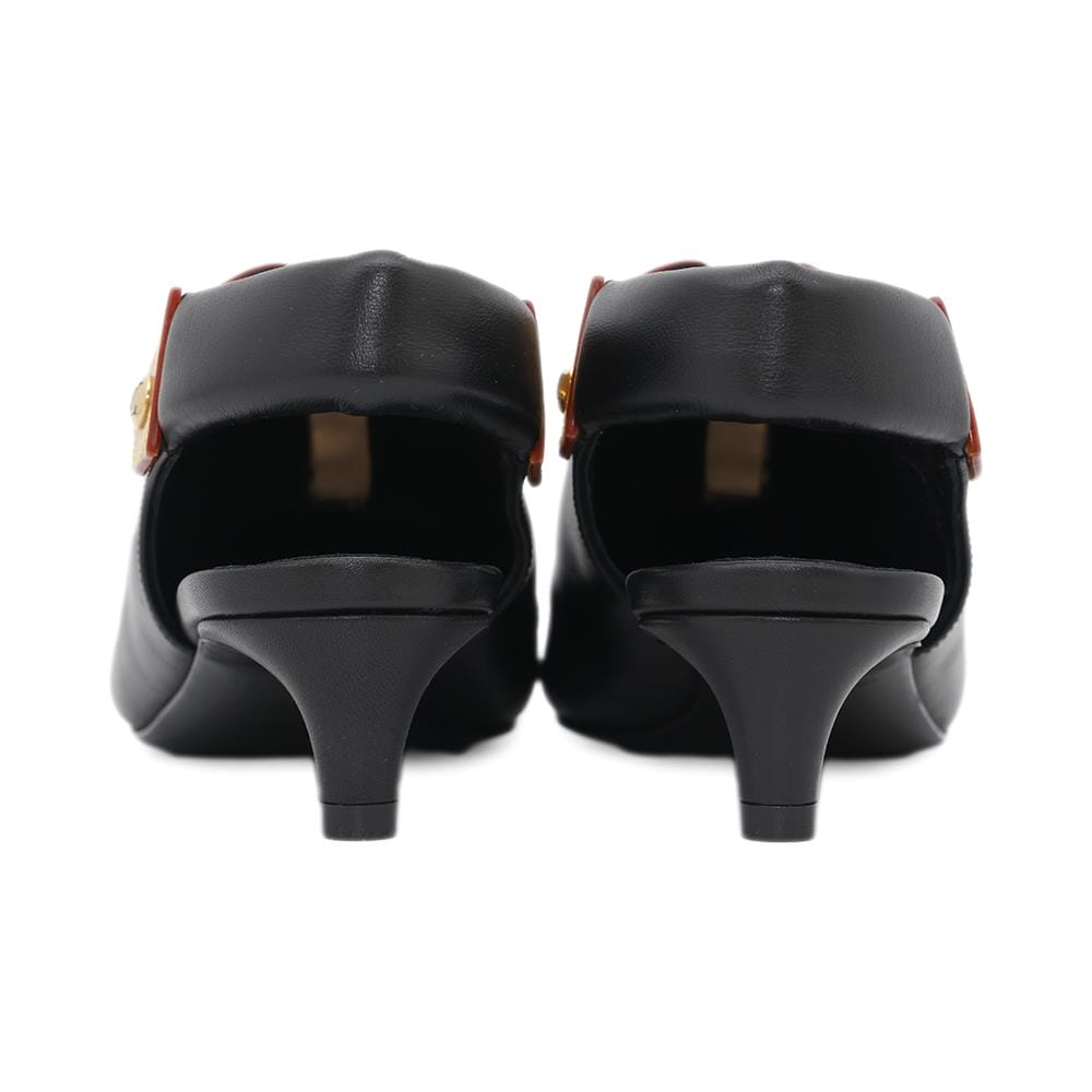 LOUIS VUITTON Allure Pumps Black1AD301 Calf Leather Size 35 1/2