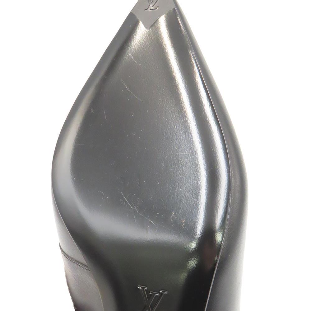 LOUIS VUITTON Allure Pumps Black1AD301 Calf Leather Size 35 1/2