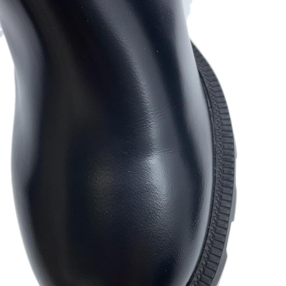 GUCCI GG Marmont Side Gore Boots Black550036 Leather Size 36 1/2