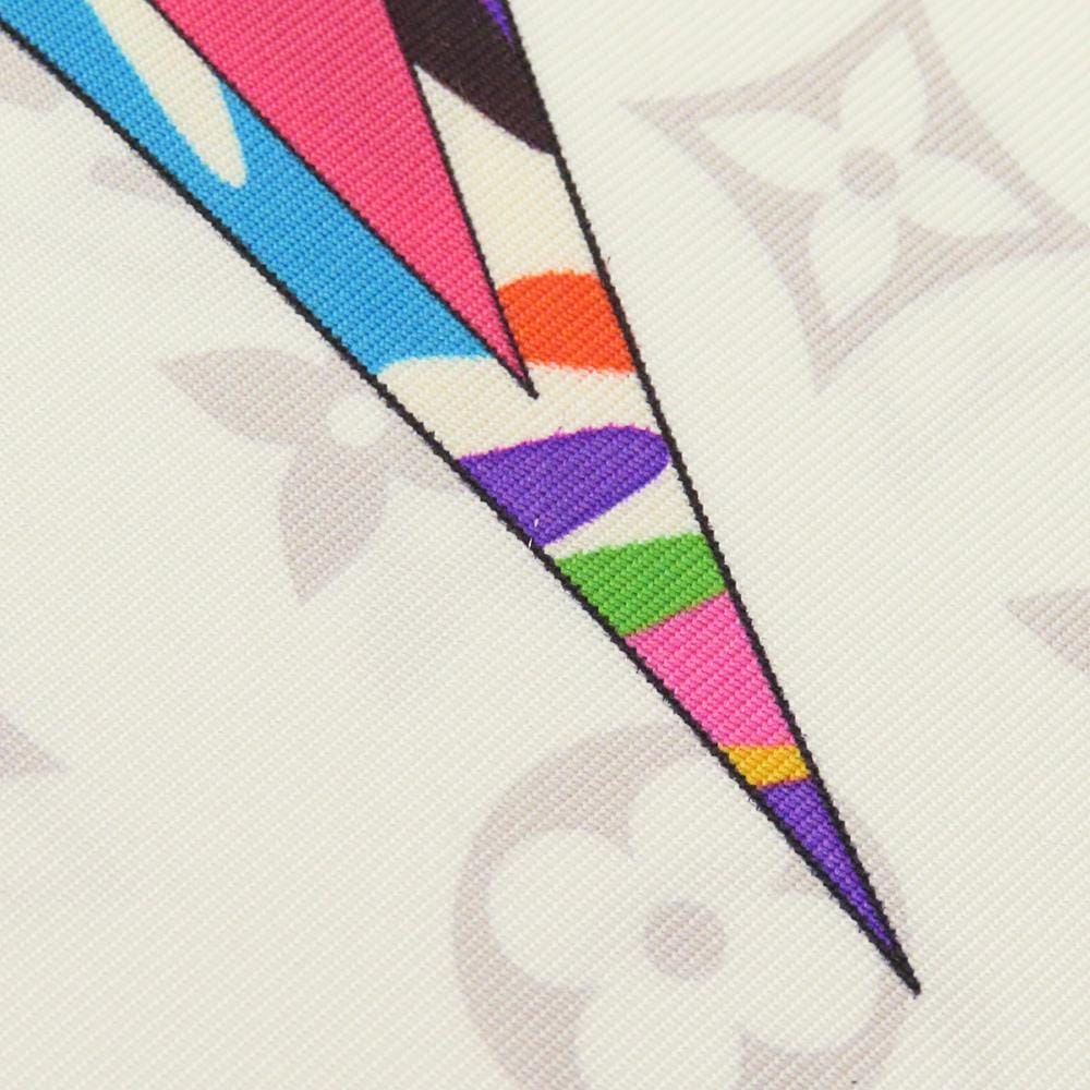 LOUIS VUITTON Carre70 Super Flat Size 70 White/MulticolorM96273 Silk100%