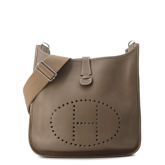 HERMES Evelyne 3 Etoupe Taurillon Clemence Size GM