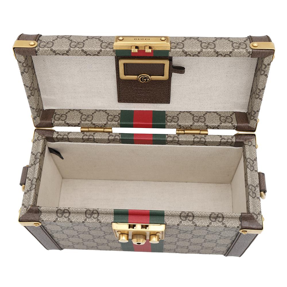 GUCCI Beauty case Beige/Brown?722181 GG SupremeCanvas