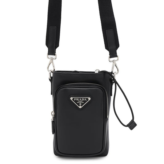 PRADA Smartphone case Black2ZH155 Leather