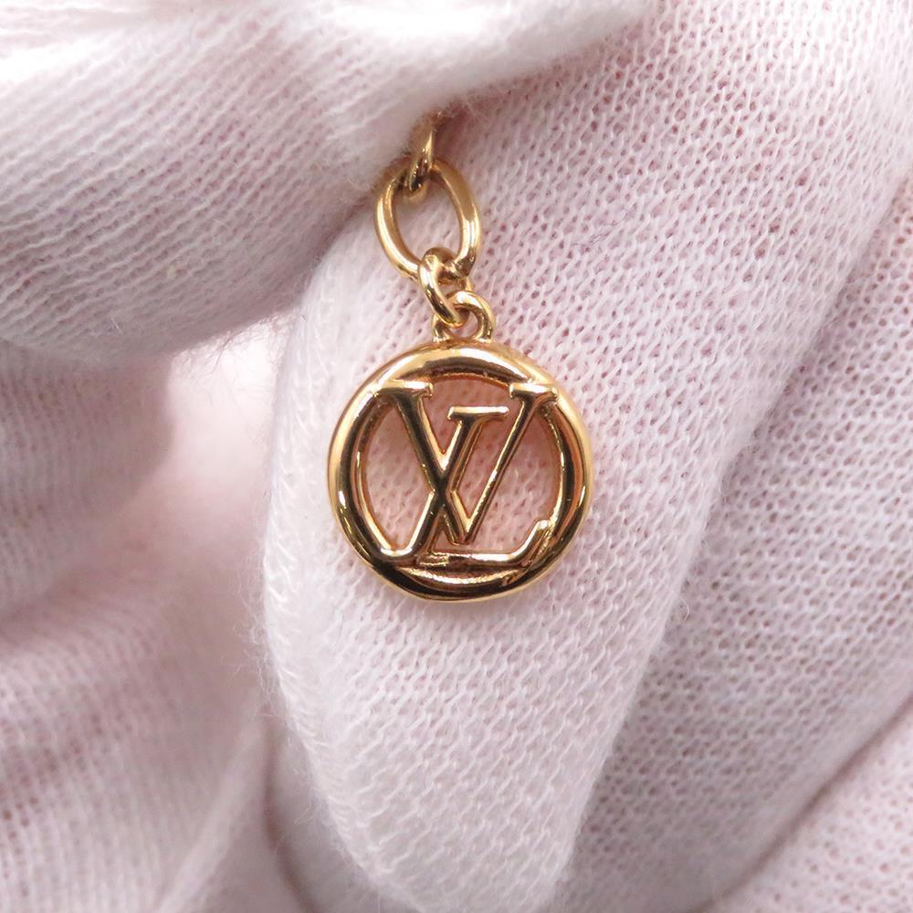 LOUIS VUITTON Necklace Louisa GoldM01610 Metal Faux Pearl