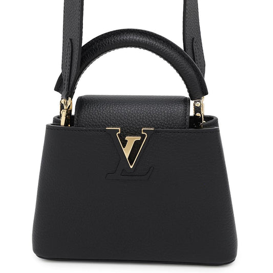 LOUIS VUITTON Capucines NoirM56071 Taurillon Leather Size MINI