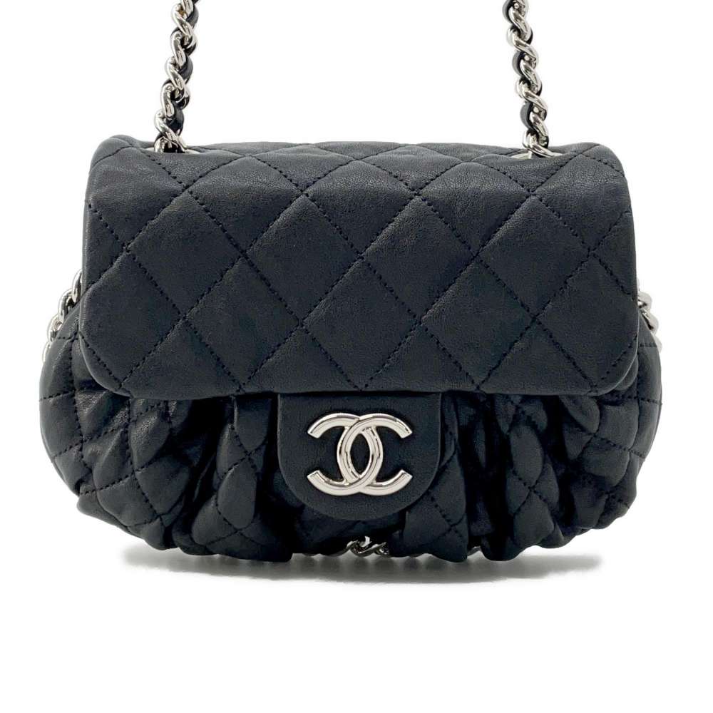 CHANEL Chain Around Shoulder Bag BlackA49914 Lambskin