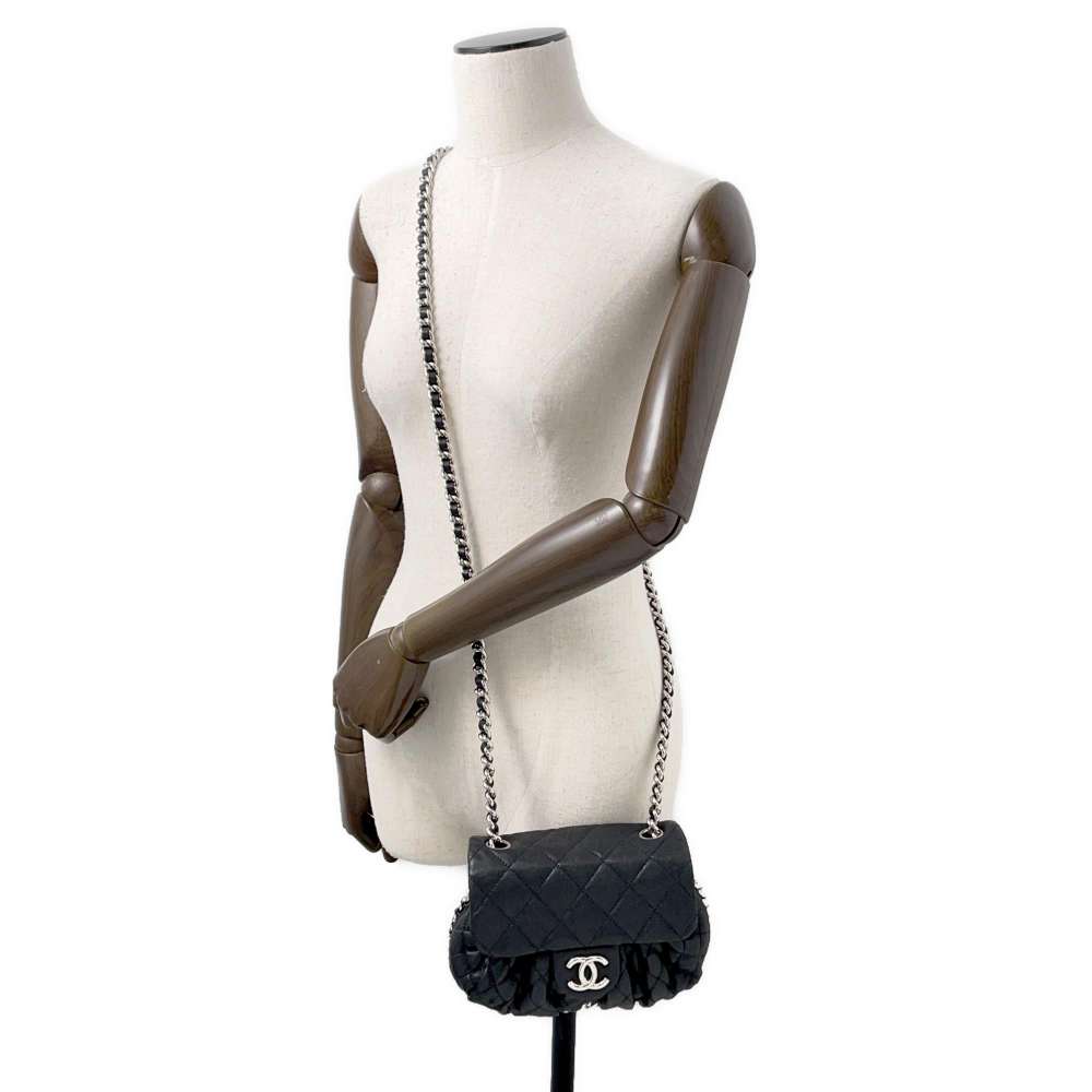 CHANEL Chain Around Shoulder Bag BlackA49914 Lambskin