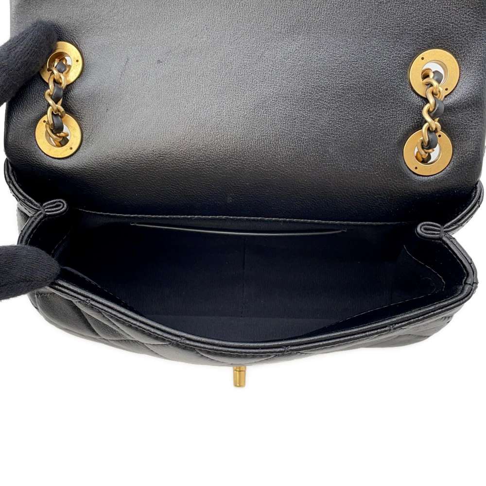 CHANEL 19 Flap ChainShoulder Bag BlackAS4780 Lambskin Size 20